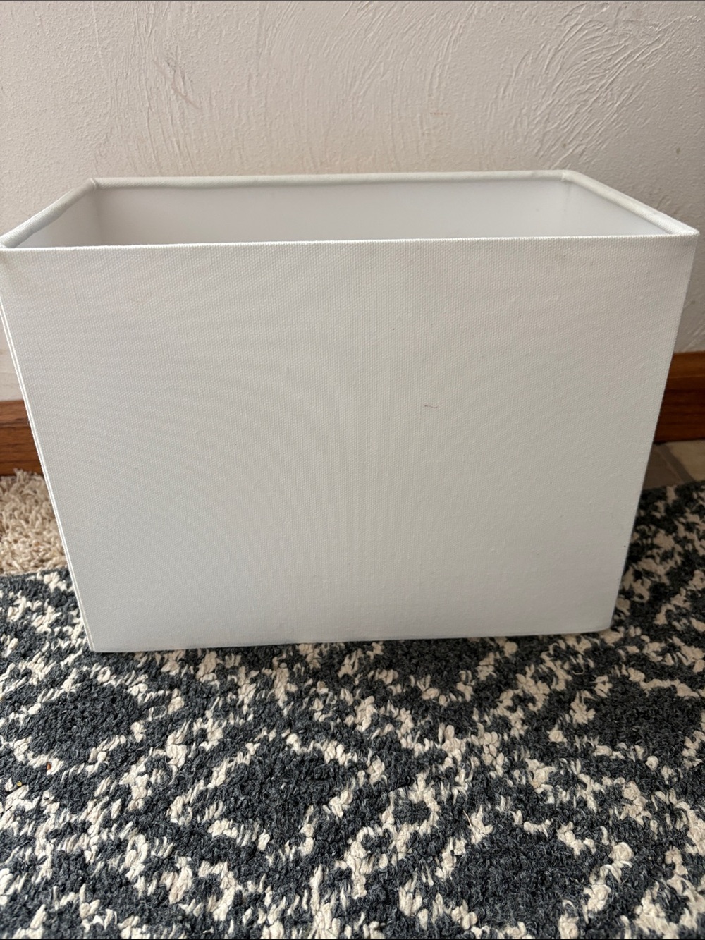 New white rectangular lampshade